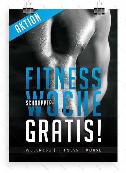 Despri Werbeplakat "Fitness Schnupperwoche Gratis" DIN A1, P0073