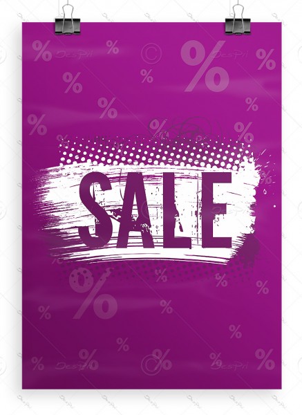 SALE - Plakat - Poster - Werbeplakat, Violett, P0004D, DIN A1