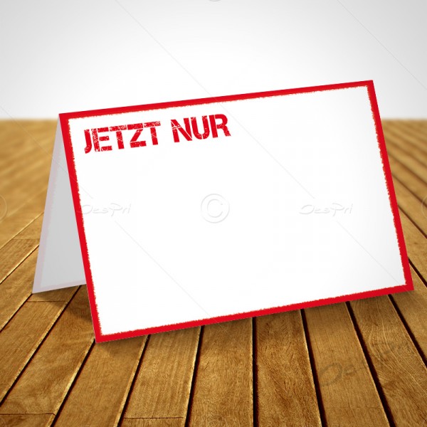 Preisaufsteller, Preisschilder, Werbeschilder - Jetzt nur, mit Textfeld