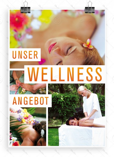 Unser Wellness Angebot - Werbeplakat DIN A1 by Despri, P0037